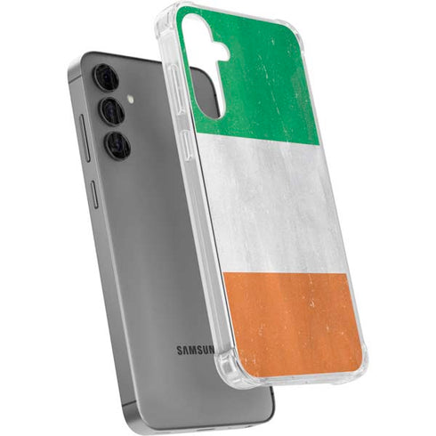 Ireland Flag Distressed Galaxy S24 Plus Clear Case